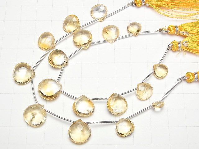 [Video]High Quality Citrine AAA- Chestnut Faceted Briolette 1strand (7pcs)