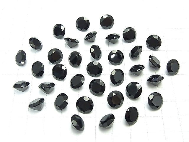 High Quality Black Spinel AAA Undrilled Round Faceted 10x10mm 2pcs $5.79!