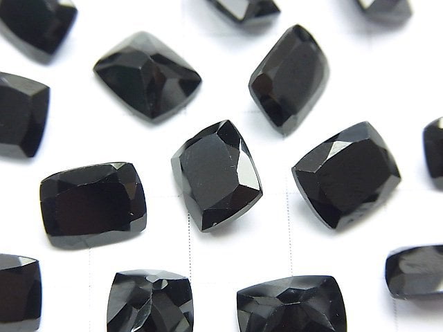 [Video] High Quality Black Spinel AAA Undrilled Rectangle Faceted 10x8mm 4pcs