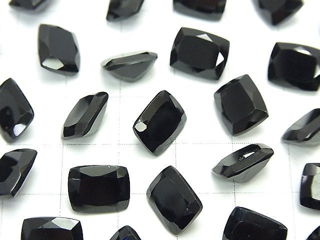 [Video] High Quality Black Spinel AAA Undrilled Rectangle Faceted 10x8mm 4pcs