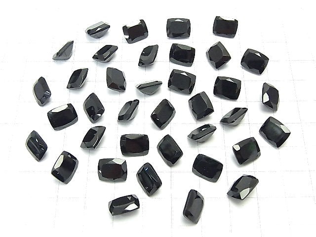 [Video] High Quality Black Spinel AAA Undrilled Rectangle Faceted 10x8mm 4pcs