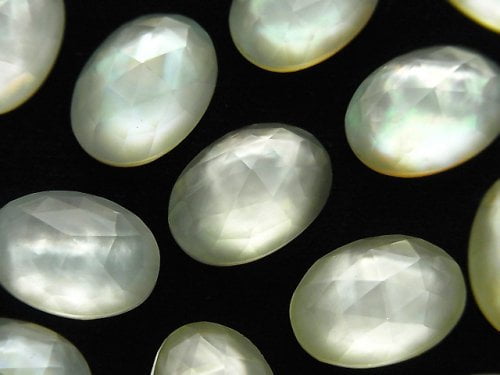 Green Amethyst, Oval, Rose Gemstone Beads