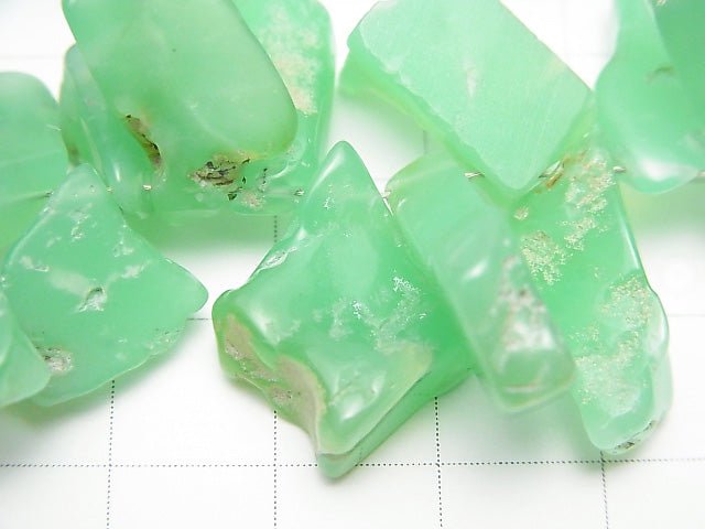 Chrysoprase AA + Rough Nugget Top Side Drilled Hole half or 1strand beads (aprx.8inch / 20cm)