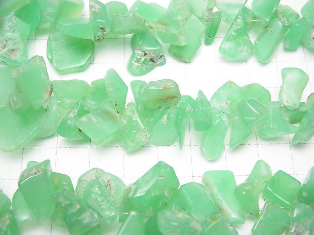 Chrysoprase AA + Rough Nugget Top Side Drilled Hole half or 1strand beads (aprx.8inch / 20cm)