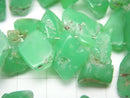Chrysoprase AA + Rough Nugget Top Side Drilled Hole half or 1strand beads (aprx.8inch / 20cm)