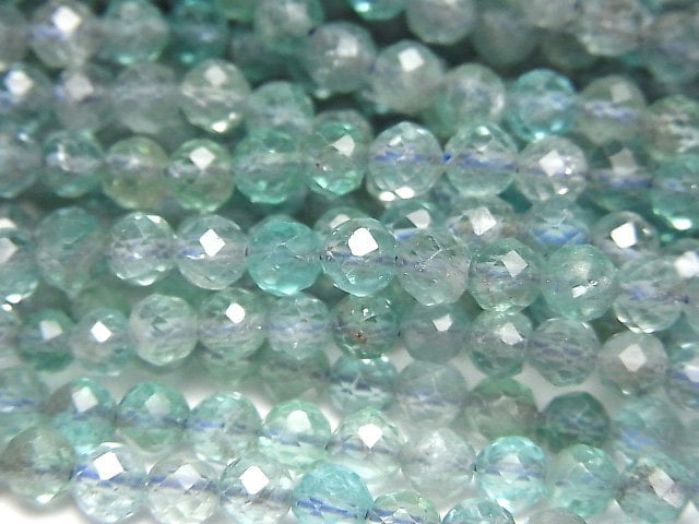 High Quality!  Apatite AA+ Faceted Round 4mm  1strand beads (aprx.15inch/36cm)