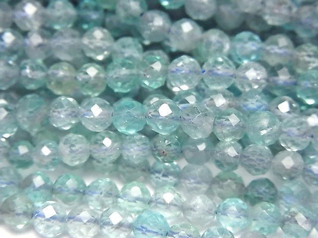 [Video] High Quality!  Apatite AA+ Faceted Round 4mm  1strand beads (aprx.15inch/36cm)
