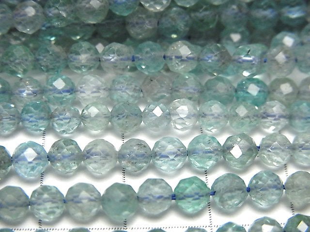 High Quality!  Apatite AA+ Faceted Round 4mm  1strand beads (aprx.15inch/36cm)