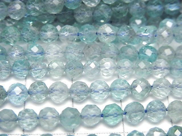 [Video] High Quality!  Apatite AA+ Faceted Round 4mm  1strand beads (aprx.15inch/36cm)