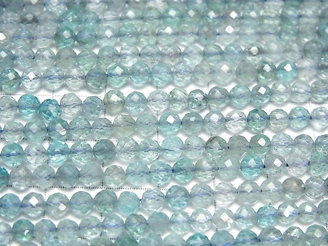 [Video] High Quality!  Apatite AA+ Faceted Round 4mm  1strand beads (aprx.15inch/36cm)