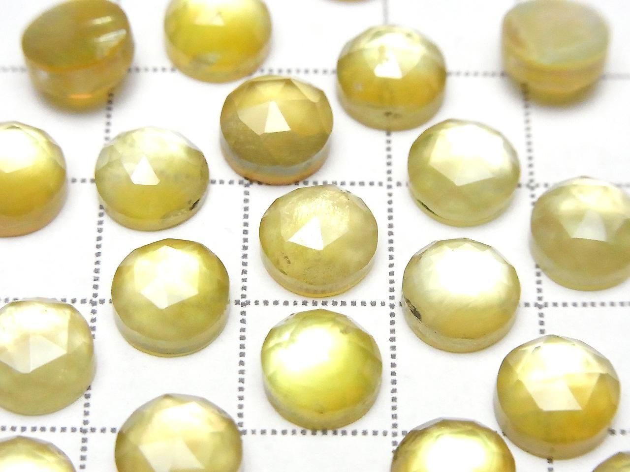 3 pièces 6,79 $ ! Coquille Blanche x Quartz Citron AAA Rond Taille Rose 8x8mm