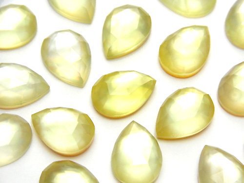 Lemon Quartz, Pear Shape, Rose Gemstone Beads