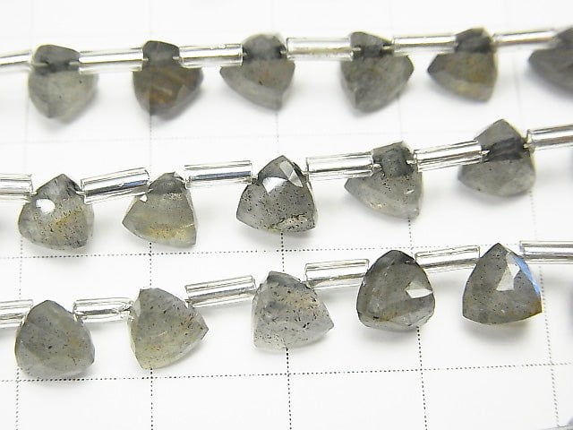 1strand $15.99! Labradorite AA ++ Solid Triangle Cut 6x6x6mm 1strand (18pcs)