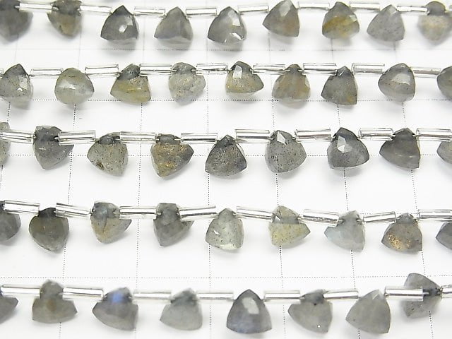 1strand $15.99! Labradorite AA ++ Solid Triangle Cut 6x6x6mm 1strand (18pcs)