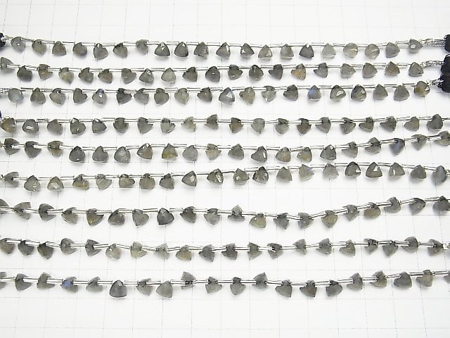 1strand $15.99! Labradorite AA ++ Solid Triangle Cut 6x6x6mm 1strand (18pcs)