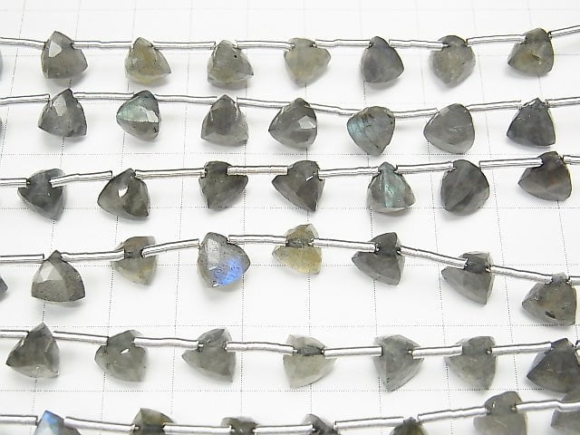 1strand $17.99! Labradorite AA ++ Solid Triangle Cut 8x8x8mm 1strand (8pcs)