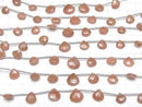 [Video] Peruvian Rhodochrosite AA++ Chestnut Faceted Briolette 1strand (10pcs)
