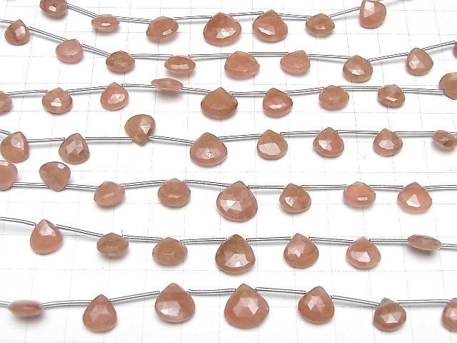 [Video] Peruvian Rhodochrosite AA++ Chestnut Faceted Briolette 1strand (10pcs)