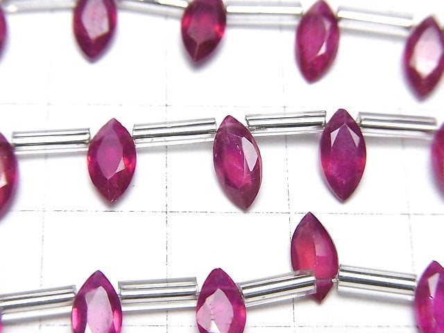 [Video]High Quality Ruby AAA Marquise Faceted 8x4mm 1strand (8pcs )