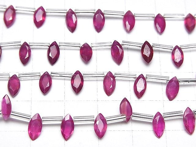 [Video]High Quality Ruby AAA Marquise Faceted 8x4mm 1strand (8pcs )