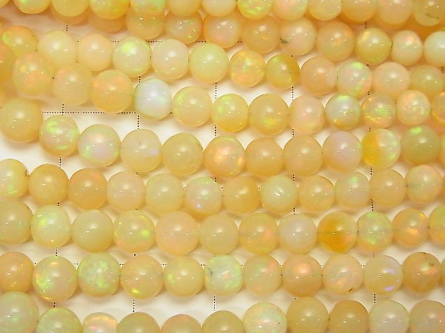 [Video] High Quality Ethiopia Opal AAA Round 3.5-7mm half or 1strand beads (aprx.16inch / 40cm)