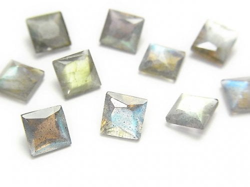 High Quality Labradorite AAA Undrilled Princess Cut 6x6x4mm 5pcs $7.79!