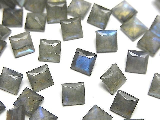 [Video]High Quality Labradorite AAA- Loose stone Princess cut 6x6mm 3pcs