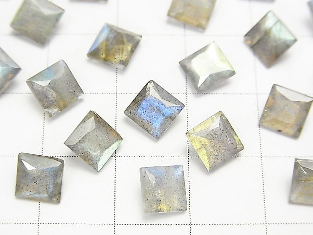 High Quality Labradorite AAA Undrilled Princess Cut 6x6x4mm 5pcs $7.79!