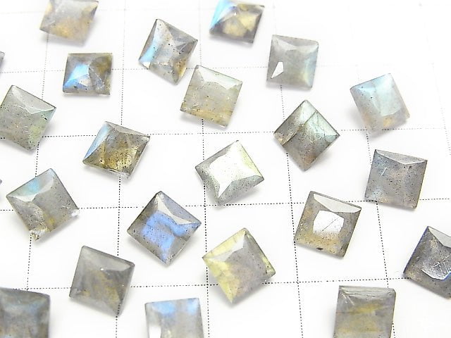 High Quality Labradorite AAA Undrilled Princess Cut 6x6x4mm 5pcs $7.79!