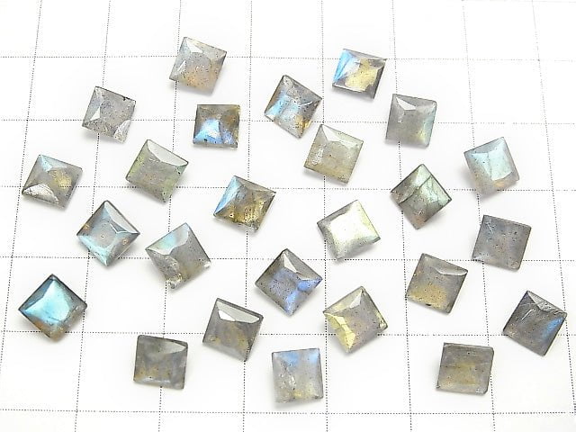 High Quality Labradorite AAA Undrilled Princess Cut 6x6x4mm 5pcs $7.79!