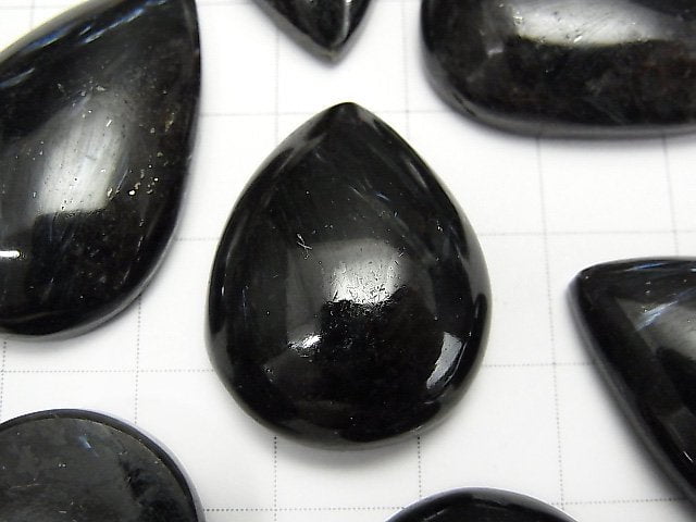 Nuummite Pear shape Cabochon Size Mix 1pc $19.99!