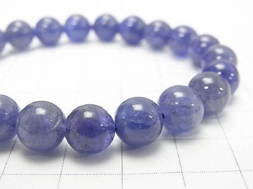 [Video] [One of a kind] High Quality Tanzanite AAA Round 8.5mm Bracelet NO.30