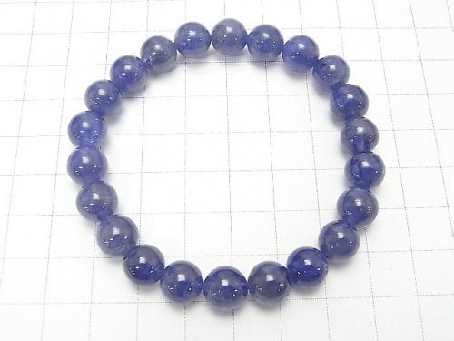 [Video] [One of a kind] High Quality Tanzanite AAA Round 8.5mm Bracelet NO.30