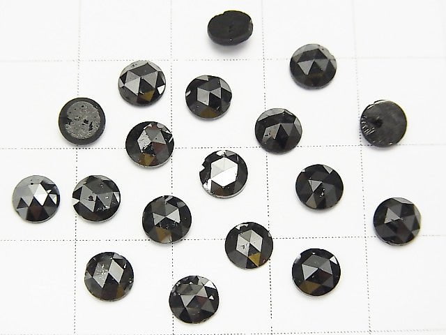 Black Diamond AAA Round Rose Cut 5x5x2mm 1pc $29.99!