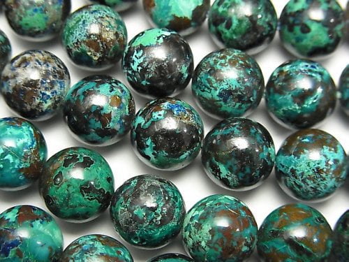 Chrysocolla, Round Gemstone Beads