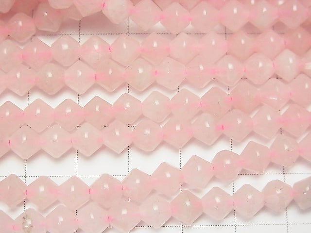 High Quality!  1strand $6.79! Rose Quartz AA++ Faceted Button Rondelle 6x6x5mm 1strand beads (aprx.15inch/38cm)