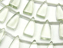 Green Amethyst, Triangle Gemstone Beads