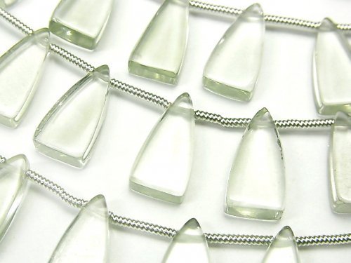 Green Amethyst, Triangle Gemstone Beads