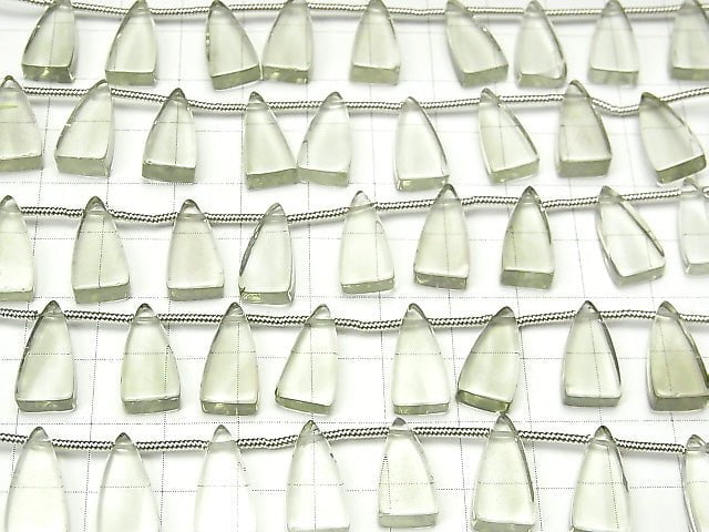 1strand $39.99! Green Amethyst AAA Flat Triangle 16x8mm 1strand (8pcs).