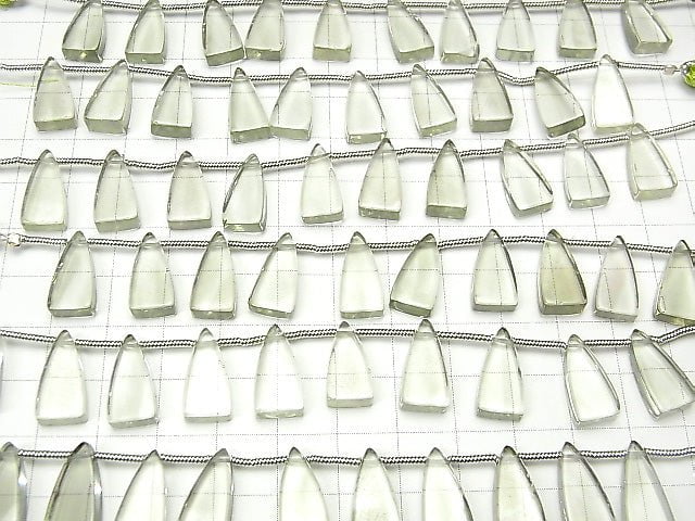 1strand $39.99! Green Amethyst AAA Flat Triangle 16x8mm 1strand (8pcs).