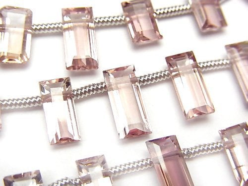 [Video] High Quality Pink Tourmaline AAA Rectangle Faceted 1strand (18pcs)