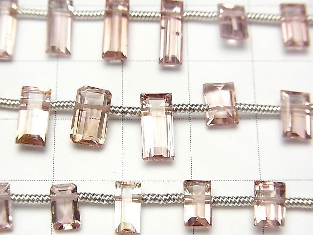 [Video] High Quality Pink Tourmaline AAA Rectangle Faceted 1strand (18pcs)