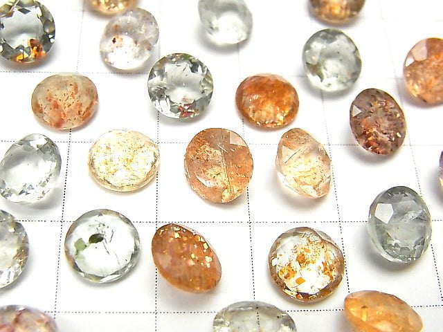 [Video] High Quality Multi Color Sunstone AAA Undrilled Round Faceted 8x8mm 5pcs $12.99!