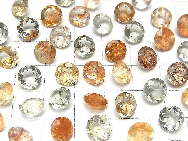 [Video] High Quality Multi Color Sunstone AAA Undrilled Round Faceted 8x8mm 5pcs $12.99!