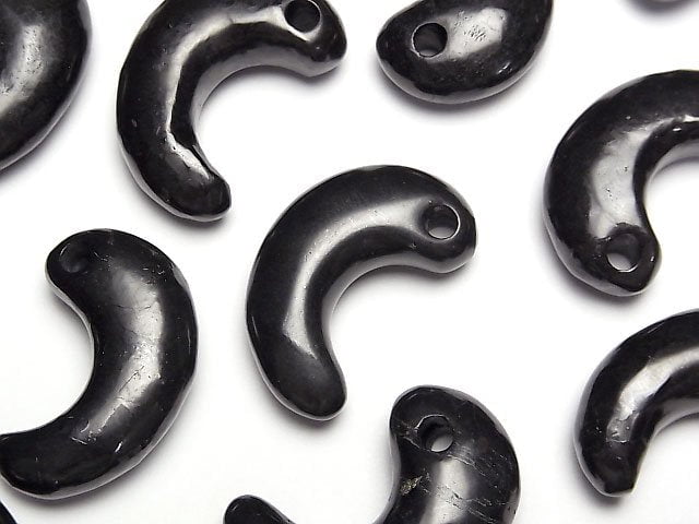 Comma Shaped, Shungite Gemstone Beads