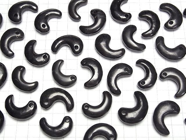 Russia Shungite AA++ Comma Shaped Bead 30x19mm 1pc $4.79!