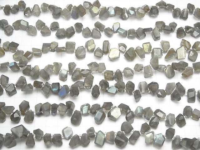 1strand $19.99Labradorite AAA- Faceted Nugget  Top Side Drilled Hole  1strand beads (aprx.6inch/16cm)