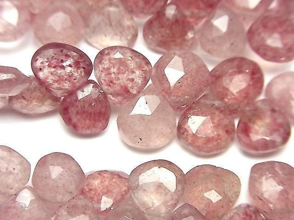[Video] Pink Epidote AA++ Chestnut Faceted Briolette half or 1 strand (50pcs)