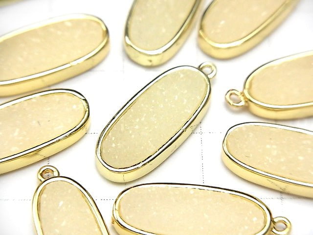 Druzy Agate Oval Charm 19x8mm 2pcs $4.79!