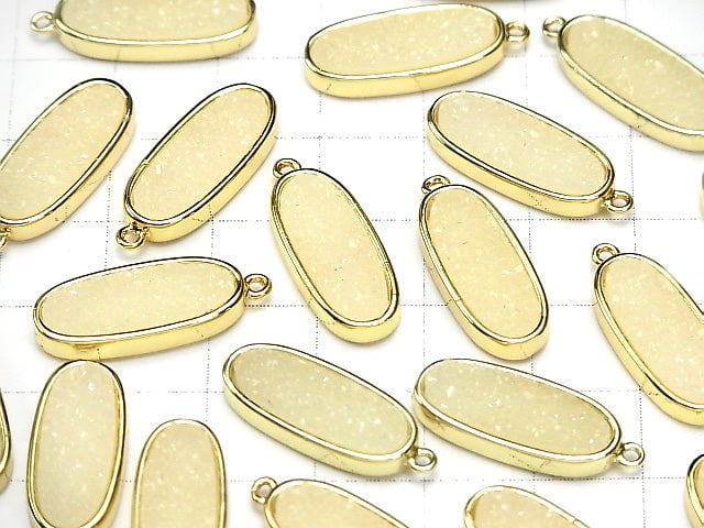 Druzy Agate Oval Charm 19x8mm 2pcs $4.79!